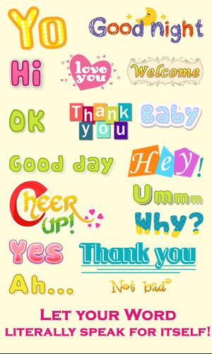 WordArt Chat Sticker Viber