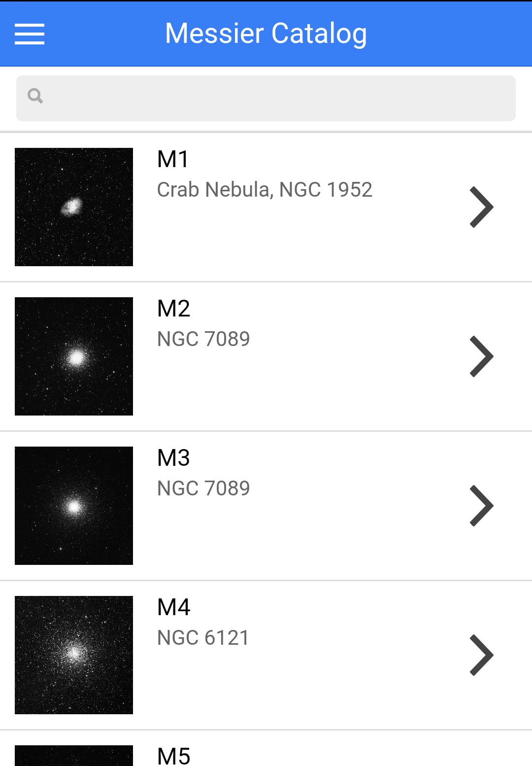 Messier Catalog - Astronomical