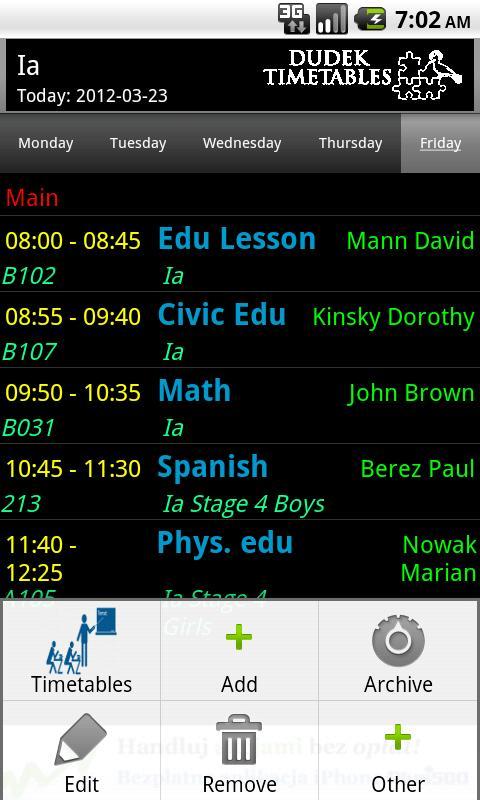 Student Timetable Helper