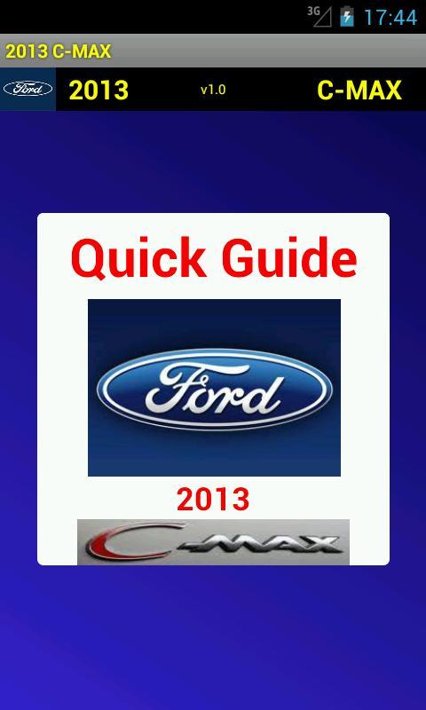 Quick Guide 2013 Ford C-MAX