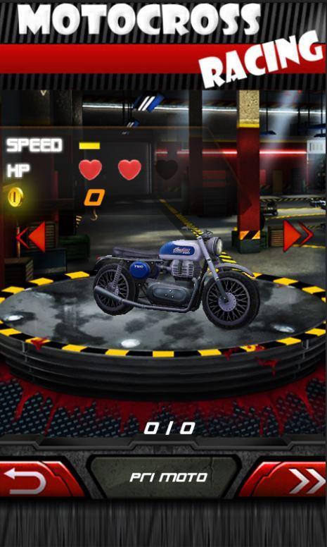 Motocross racing game