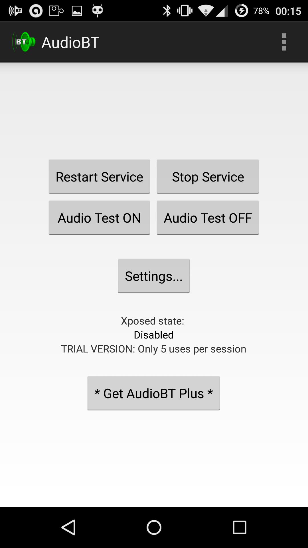 AudioBT: BT audio GPS/SMS/Text