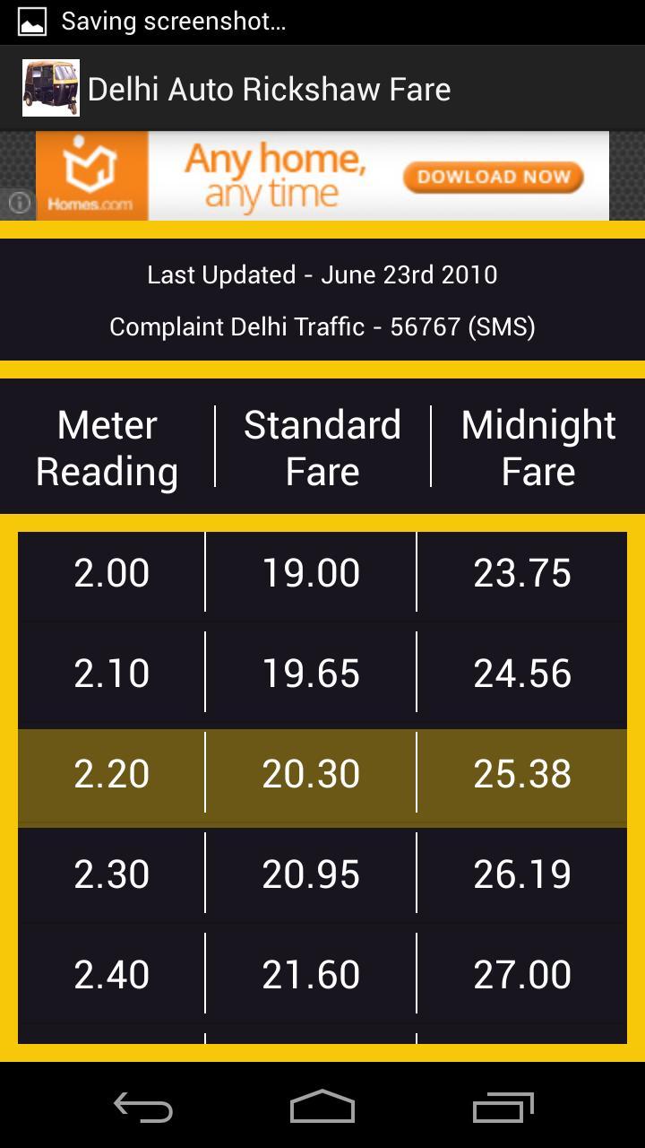 Delhi Auto Rickshaw Fare