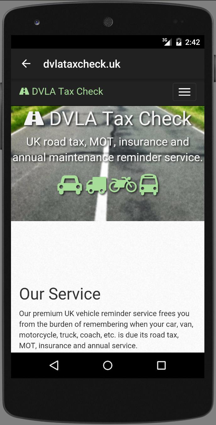 DVLA Tax Check