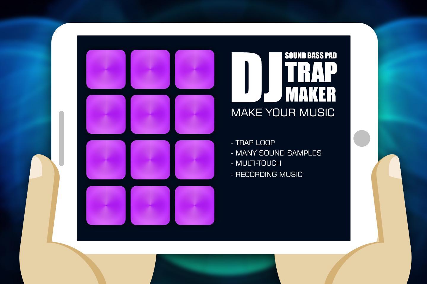 Dj trap maker sound bass pad