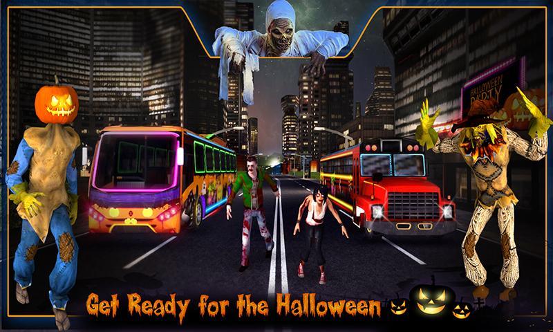 Halloween Party Bus Driver 3D