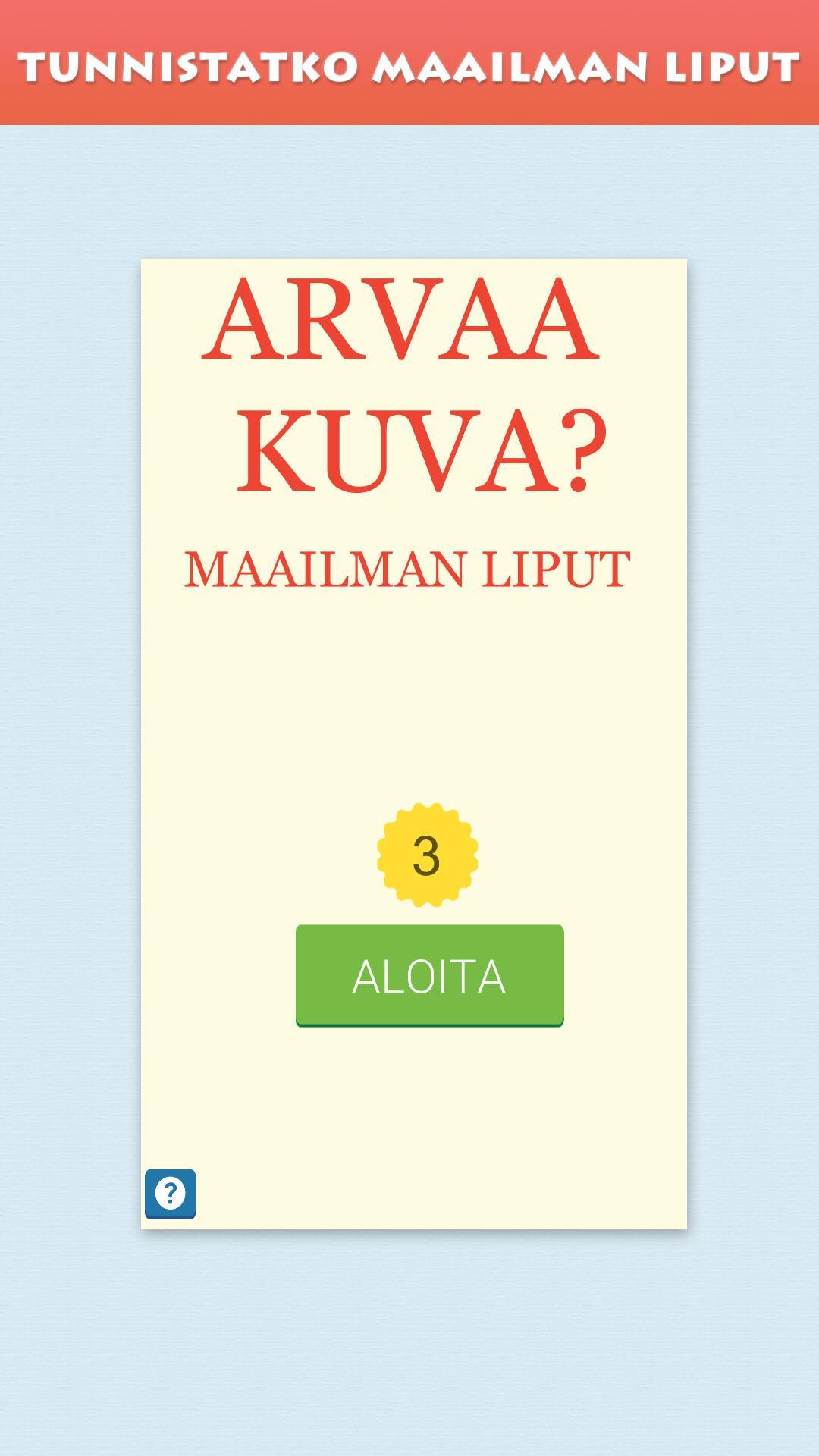 Arvaa kuva? - Maailman Liput