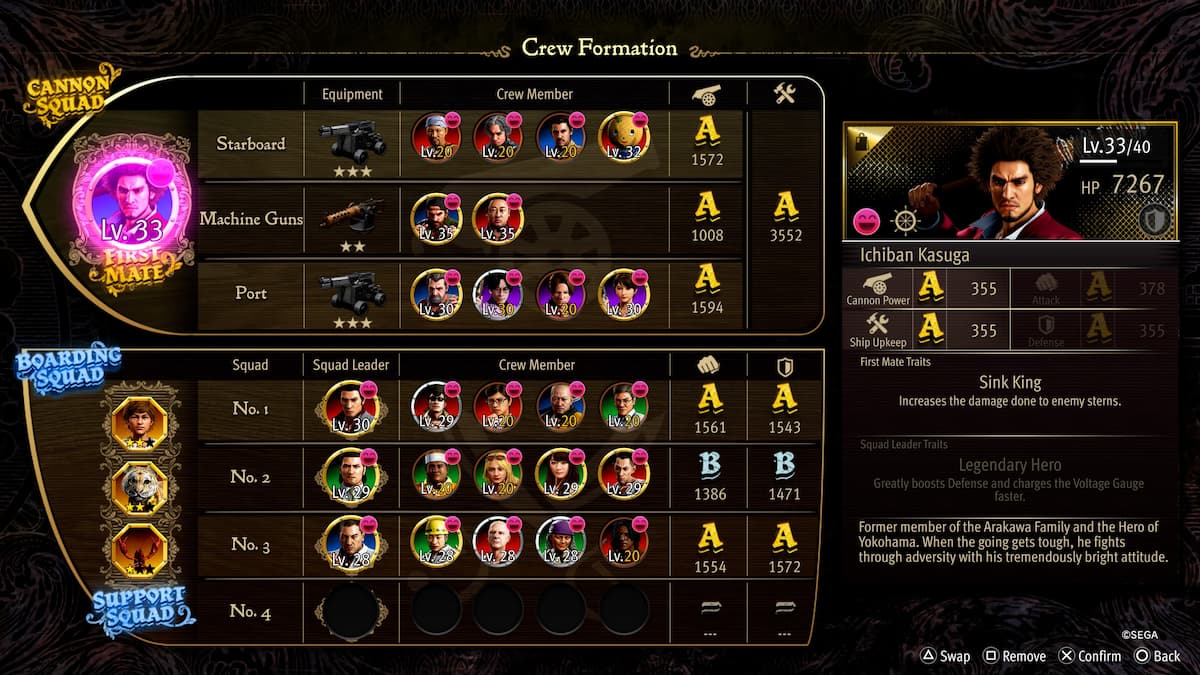 Best Pirate Coliseum Crew Formations in Like a Dragon: Pirate Yakuza in Hawaii