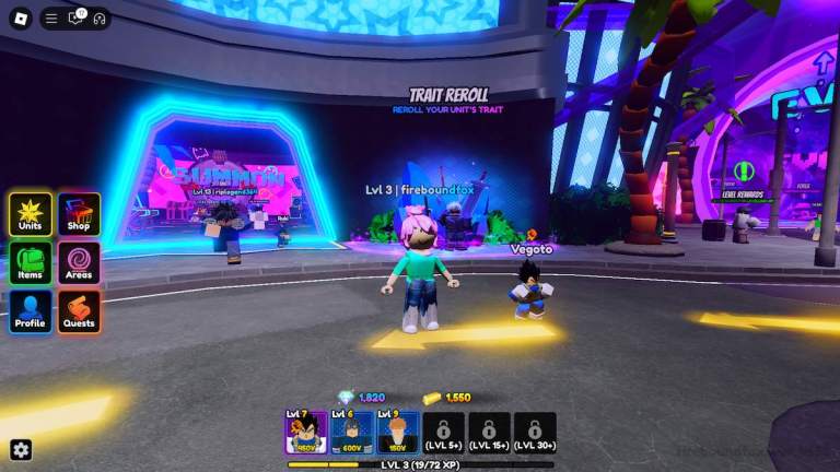 Todas as características em Anime Reborn - Roblox