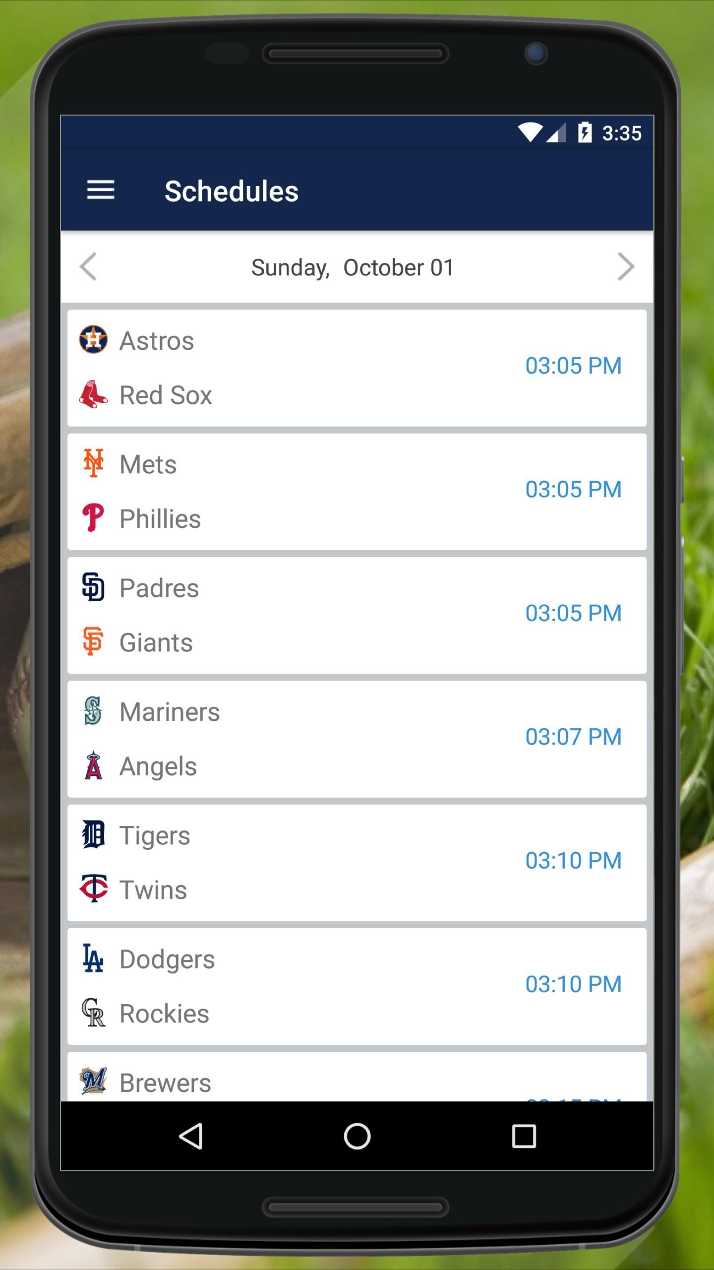 Baseball MLB Schedules 2019