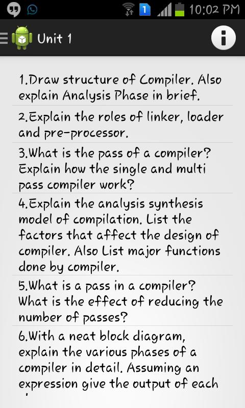Compiler Design Assignments