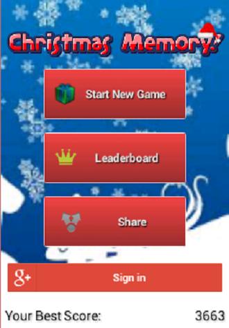 Christmas Memory Game