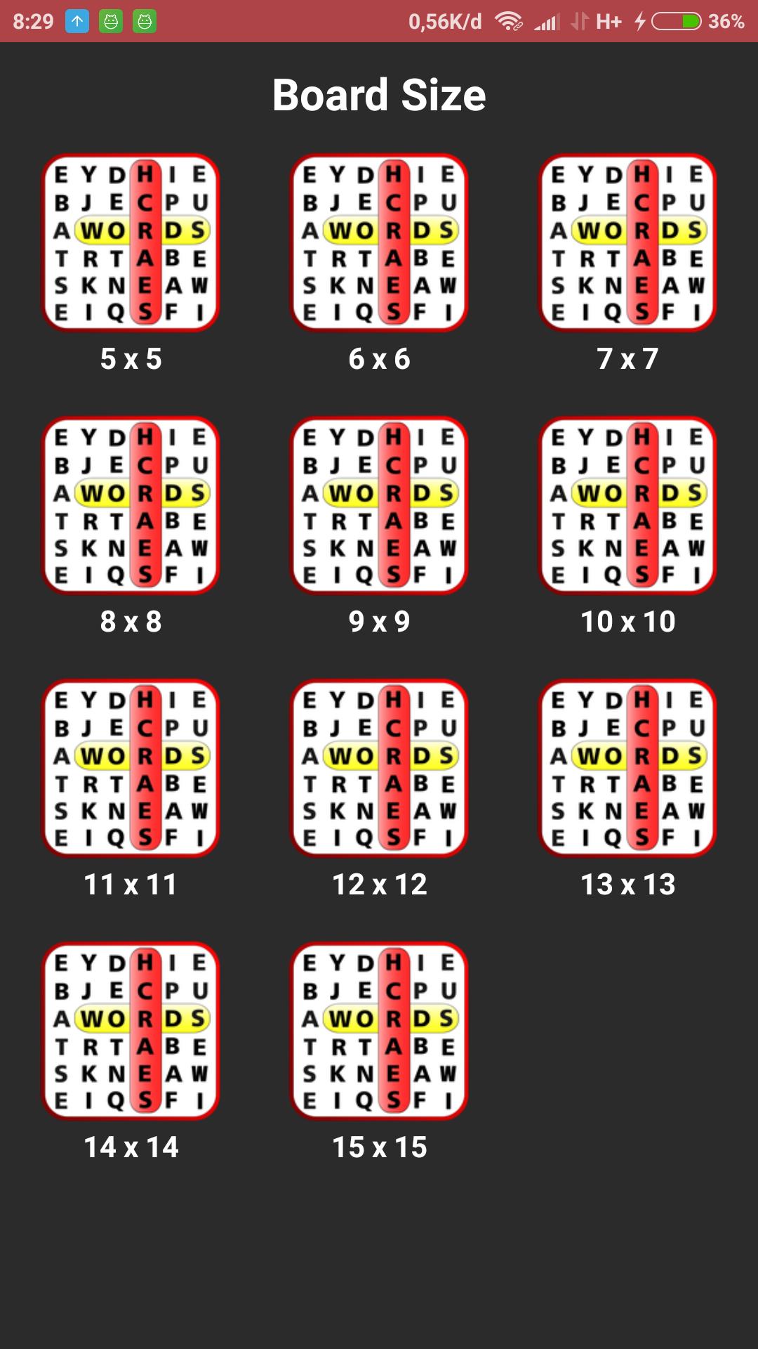 Simple Word Search Puzzle Game