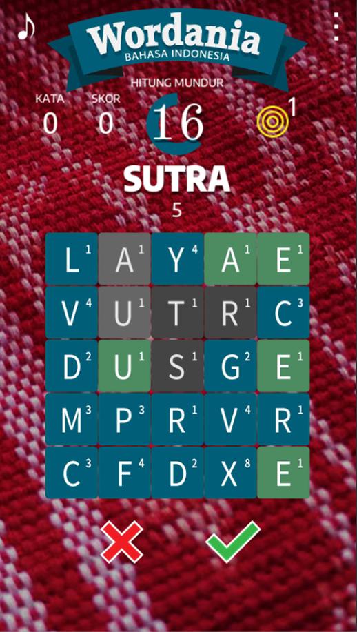 Wordania : Membuat Kata Dari Huruf Acak