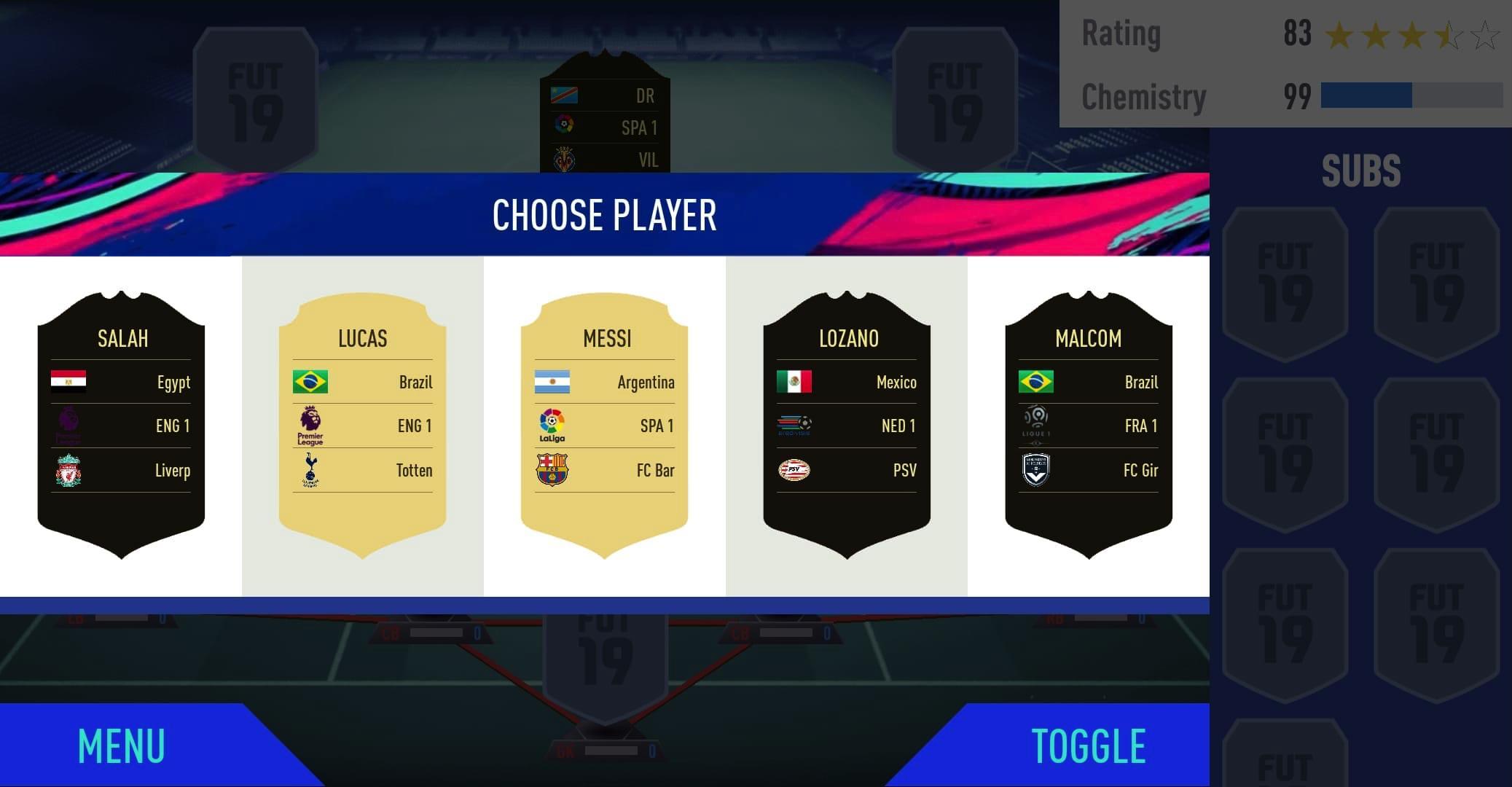 Draft Simulator for FUT 19